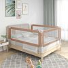 vidaXL Barri&egrave;re de s&eacute;curit&eacute; de lit d'enfant Taupe 190x25 cm Tissu