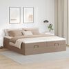 VidaXL Cadre de lit ottoman et matelas cappuccino 180x200cm similicuir