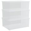 vidaXL Bo&icirc;tes de rangement en plastique 3 pcs 10 L empilables