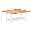 vidaXL Table basse extensible blanc 90x(45-90)x45 cm bois de manguier
