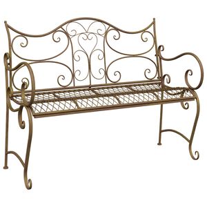 vidaXL Banc de jardin 2-Nombre de places 114 x 56,5 x 90 cm Acier