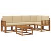 vidaXL Ensemble de canap&eacute;s d'ext&eacute;rieur 6 pc Naturel et Beige