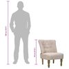 vidaXL Chaises en style fran&ccedil;ais lot de 2 cr&egrave;me tissu