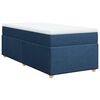 vidaXL Sommier &agrave; lattes de lit avec matelas Bleu 80x200 cm Tissu
