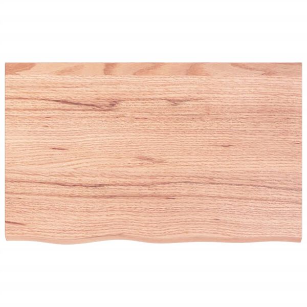 vidaXL Comptoir de salle de bain marron 80x50x(2-6) cm bois trait&eacute;