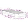 vidaXL Cadre de lit Marron 100 x 220 cm Pin massif