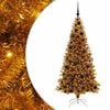 vidaXL Sapin de No&euml;l Dor&eacute; 180 cm PET