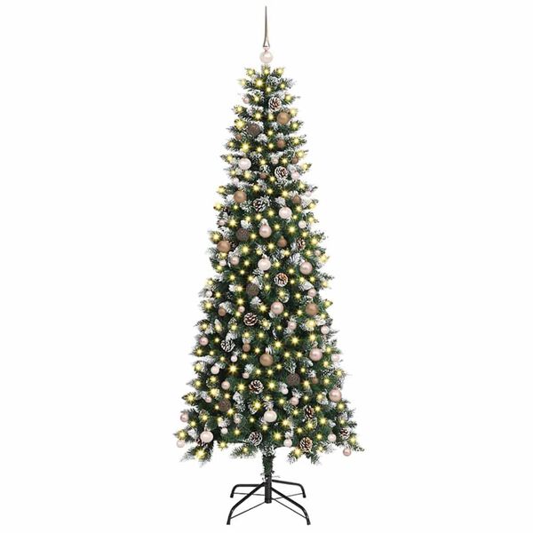 vidaXL Sapin de No&euml;l artificiel Vert 240 cm PVC, plastique et acier