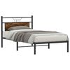 vidaXL Cadre de lit sans matelas chêne fumé 100x190 cm bois ingénierie