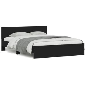 vidaXL Cadre de lit sans matelas noir 140x190 cm