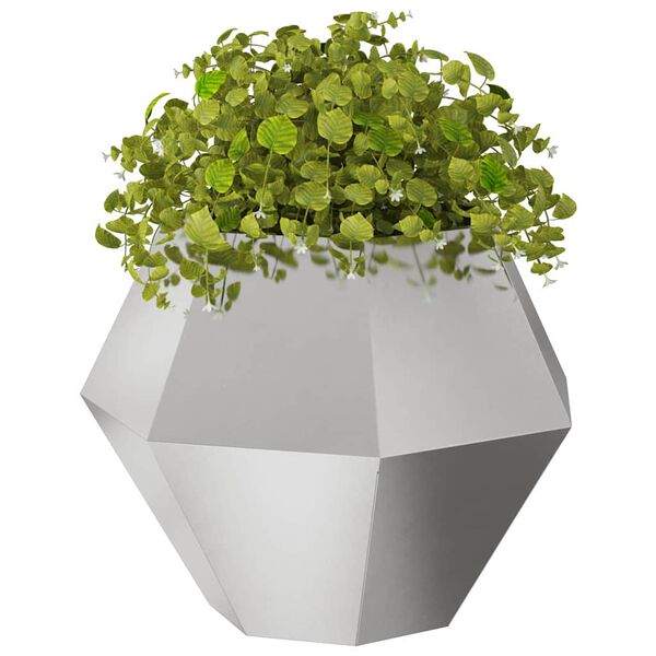 vidaXL Jardinière 2 pcs Argent 75 x 75 x 60 cm Acier inoxydable
