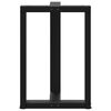 vidaXL Pieds de table &agrave; manger en T, 2 pi&egrave;ces, noir, 60 x 35 x (72-73) cm, acier