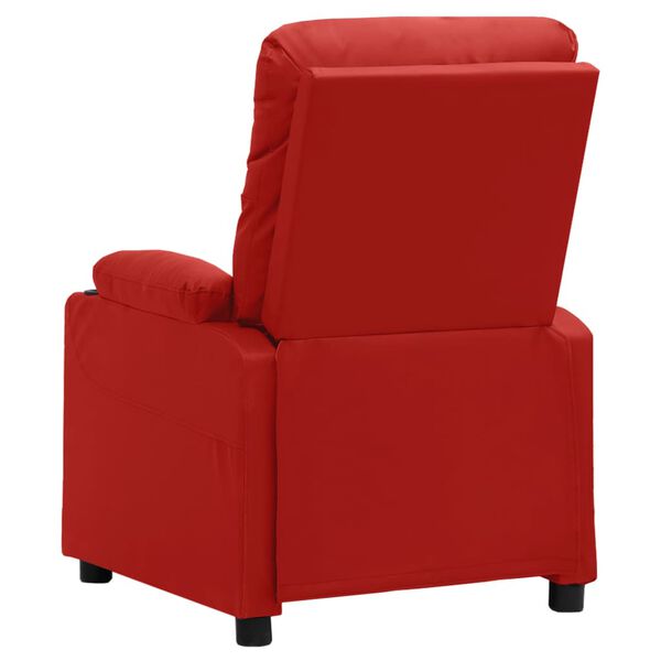 vidaXL Fauteuil inclinable Rouge bordeaux Similicuir