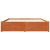 vidaXL Cadre de lit Cire marron 160 x 200 cm Bois de Pin Massif