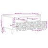 vidaXL Table basse Blanc 80 x 54 x 40 cm Bois de mangue massif