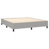 vidaXL Sommier &agrave; lattes de lit matelas LED Gris clair 160x200 cm Tissu