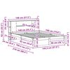 vidaXL Cadre de lit avec t&ecirc;te de lit de rangement Cire marron