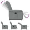 vidaXL Fauteuil inclinable &eacute;lectrique gris clair tissu