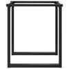vidaXL Pieds de table &agrave; manger cadre en O 60x60x73 cm acier