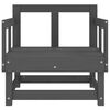 vidaXL Chaises de jardin lot de 2 gris bois massif de pin