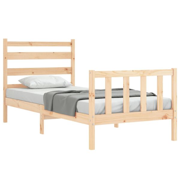 vidaXL Cadre de lit sans matelas 90x200 cm bois de pin massif