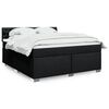 vidaXL Sommier &agrave; lattes de lit avec matelas Noir 180x200 cm Tissu