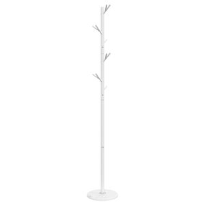 vidaXL Porte-manteau blanc 175 cm fer enduit de poudre