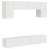vidaXL Ensemble meuble TV 4 pcs Blanc brillant Bois d'ing&eacute;nierie