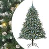 vidaXL Sapin de Noël artificiel Vert 210 cm PVC, plastique et acier