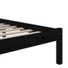 vidaXL Cadre de lit sans matelas noir bois massif 100x200 cm