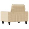 vidaXL Fauteuil Cr&egrave;me 60 cm Tissu