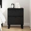 vidaXL Cabinet de chevet Ch&ecirc;ne noir 40 x 35 x 50 cm Bois d'ing&eacute;nierie
