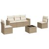 vidaXL Salon de jardin avec coussins 6 pcs beige r&eacute;sine tress&eacute;e
