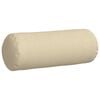 vidaXL Coussins d'accent 2 pcs Crème Ø 25 x 70 cm tissu