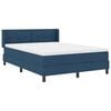 vidaXL Lit &agrave; ressorts avec matelas Bleu 200 x 140 cm Polyester