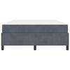 vidaXL Cadre de lit avec matelas Gris fonc&eacute; 160 x 200 cm tissu