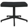 vidaXL Chaise de relaxation avec tabouret Noir Tissu