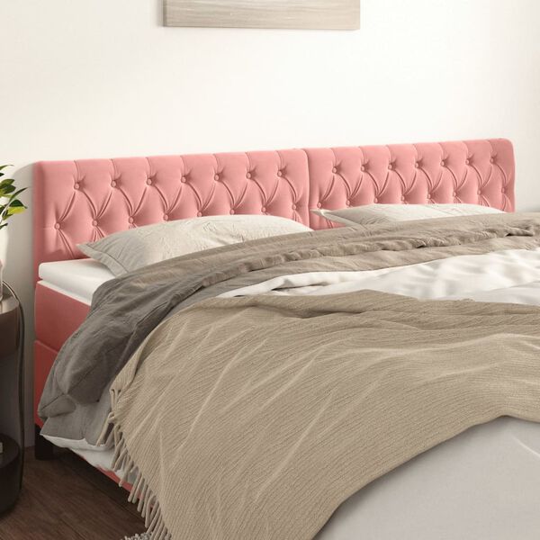 vidaXL T&ecirc;tes de lit Rose 180x7x78/88 cm Velours