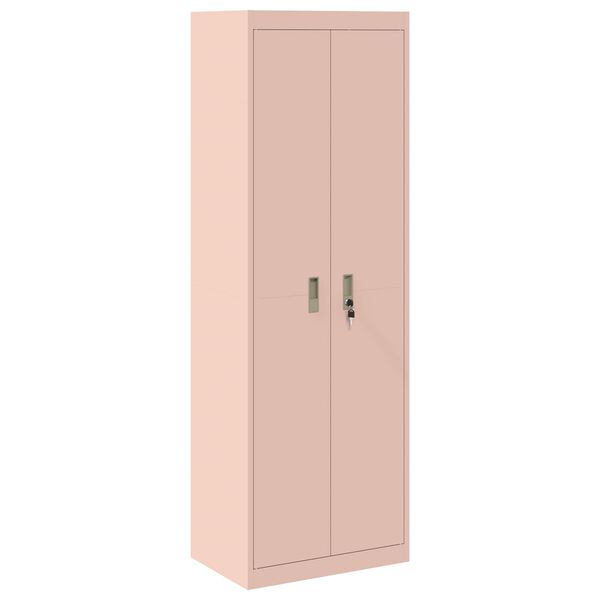 vidaXL Armoire de rangement avec stockage 2 pcs Rose 60 x 40 x 180 cm