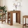 vidaXL Table de bar avec &eacute;tag&egrave;res ch&ecirc;ne artisanal bois d'ing&eacute;nierie
