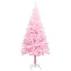 vidaXL Arbre de No&euml;l artificiel pr&eacute;-&eacute;clair&eacute; et boules rose 120 cm PVC