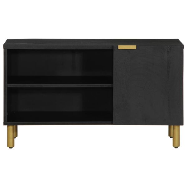 vidaXL Meuble TV noir 80x33x46 cm bois d'ing&eacute;nierie