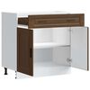vidaXL Armoire de cuisine Porto ch&ecirc;ne marron bois d'ing&eacute;nierie
