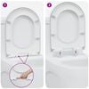 vidaXL Si&egrave;ge de toilette Blanc 49 x 36 x 4 cm Duroplast