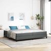 vidaXL Lit &agrave; ressorts avec matelas Gris fonc&eacute; 200 x 200 cm tissu