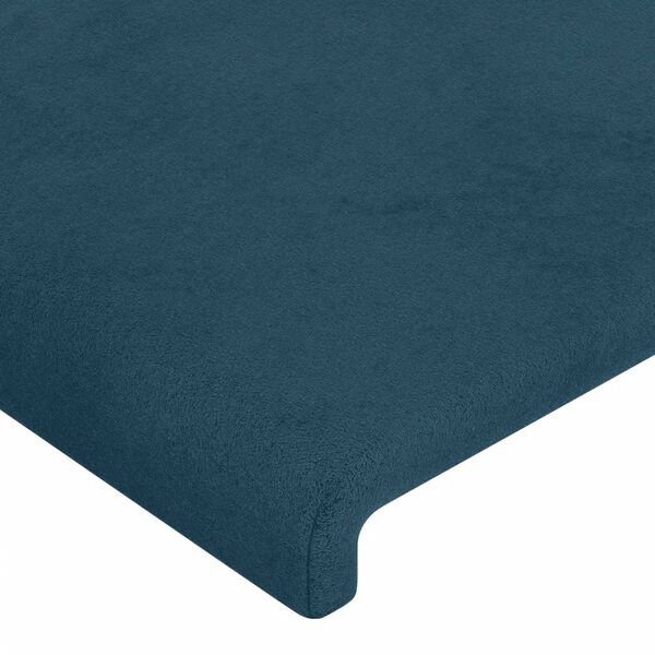 vidaXL T&ecirc;te de lit Bleu fonc&eacute; 100x5x78/88 cm Velours