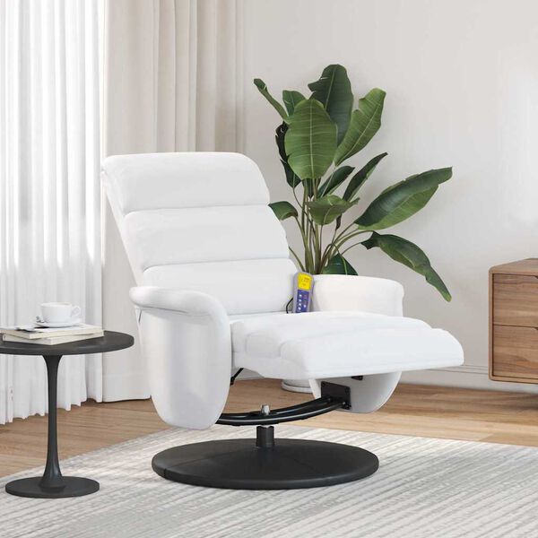 vidaXL Fauteuil inclinable Blanc PU