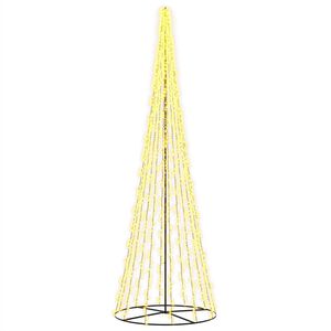 vidaXL Arbre de No&euml;l LED 485 cm 3000 LED Blanc chaud Acier Noir