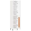 vidaXL Buffet haut Blanc 34,5x34x180 cm Bois d'ing&eacute;nierie