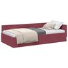 vidaXL Cadre de lit d'angle Bordeaux 100 cm x 200 cm tissu